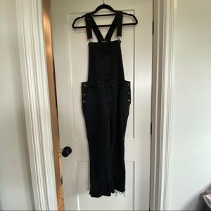 Gap Cropped Black Overalls